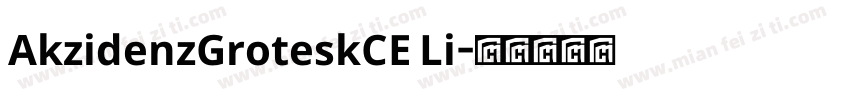 AkzidenzGroteskCE Li字体转换